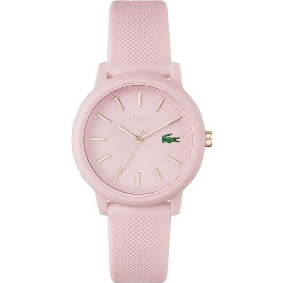 Lacoste 12.12 Women\'s Quartz Plastic and Silicone Strap Watch, Color: Pink main image 4